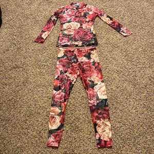 Two Piece Rose pants Set